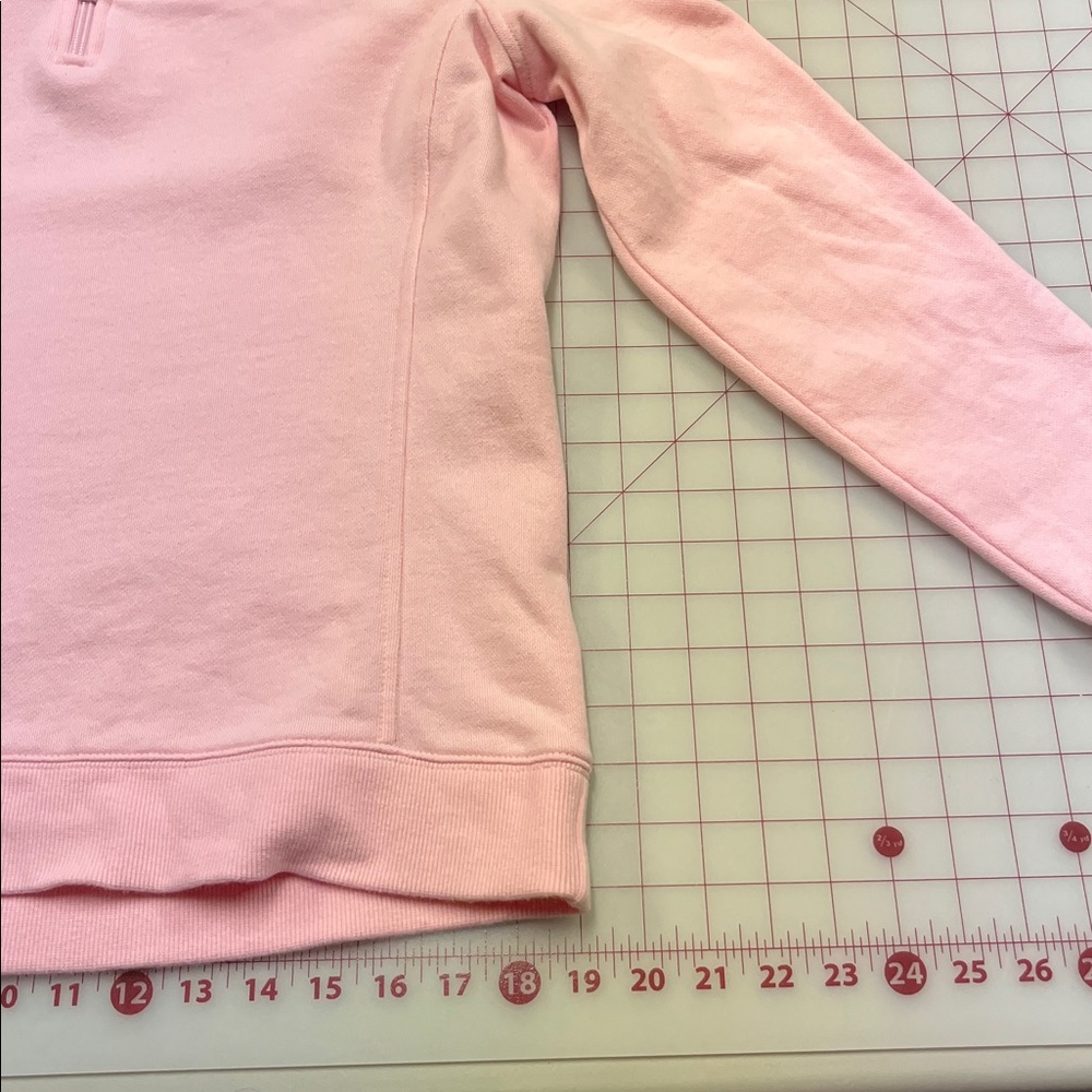 Vineyard Vines Casual Preppy Pink Quarter Zip Cotton Pop Up Collar Sweatshirt M - Picture 14 of 16